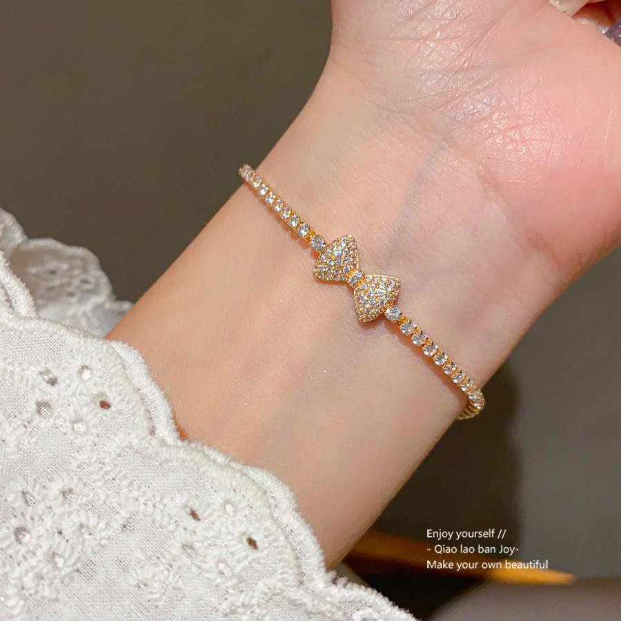 Elegant Zircon Butterfly Pendant Bracelet With Rhinestone Embellishments For Womens Fashion