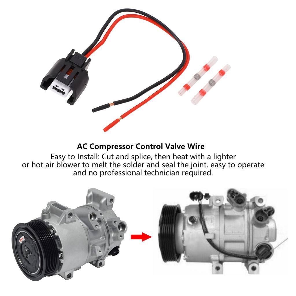 AC Compressor Control Valve Plug 977233R000 AC Compressor Control Valve Wiring Harness for Accent 2018‑2022