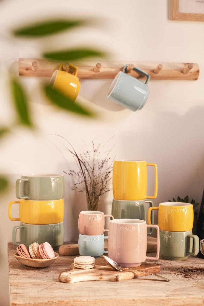 staub Mug M Eucalyptus Ceramic Mug Mug Cup Ceramic Microwave Safe Japanese Ceramic Stacking Mug "Stacking 350ml" [Official Product] Z1029-091