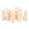 20pcs Male And Female Wooden Peg Dolls 55mm Size Wooden Craft People For DIY Painting