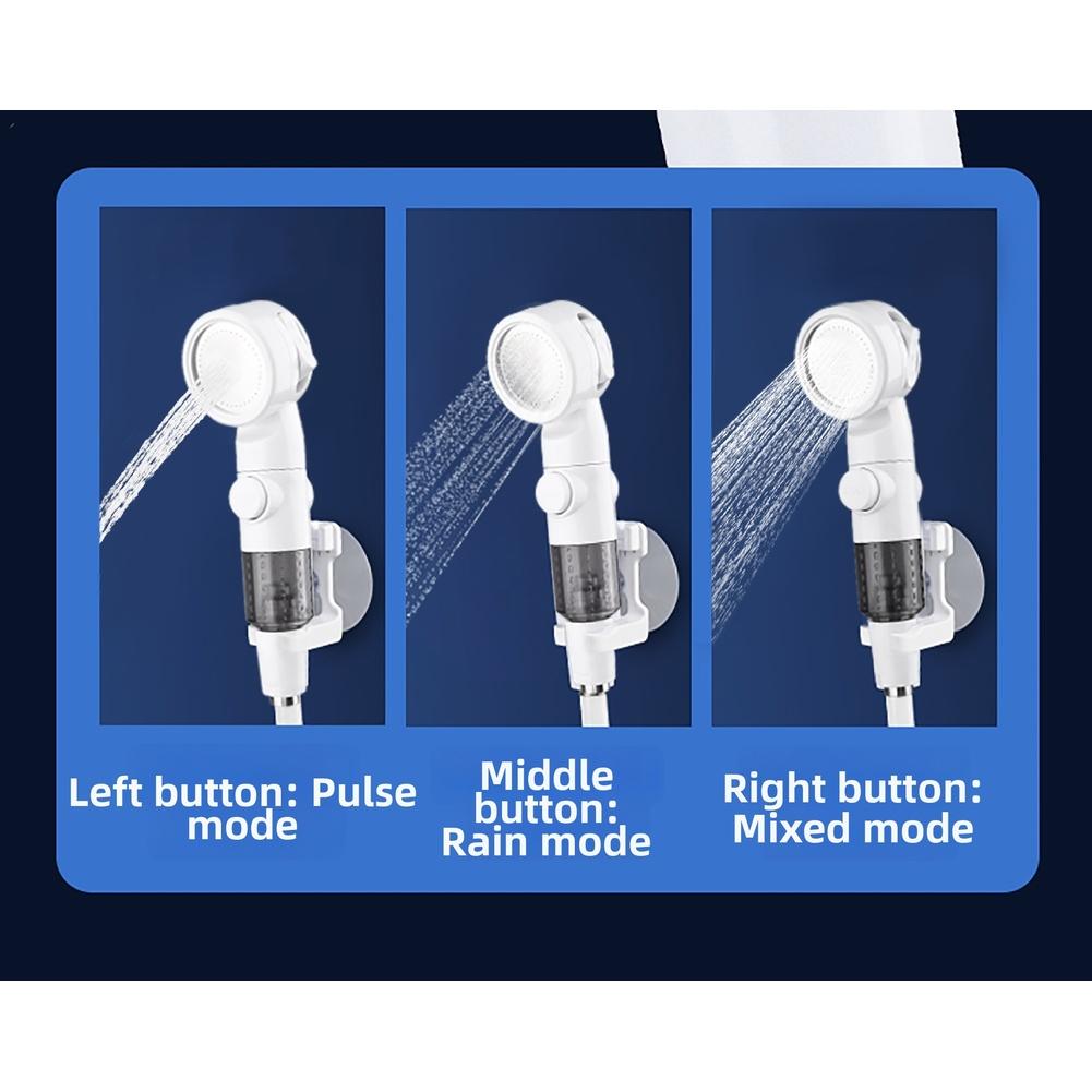 Blue Portable Shower Strong Water Flow Shower Pump Bath Sprayer Rechargeable Pump Strong Water Pressure 3 Pressure Modes