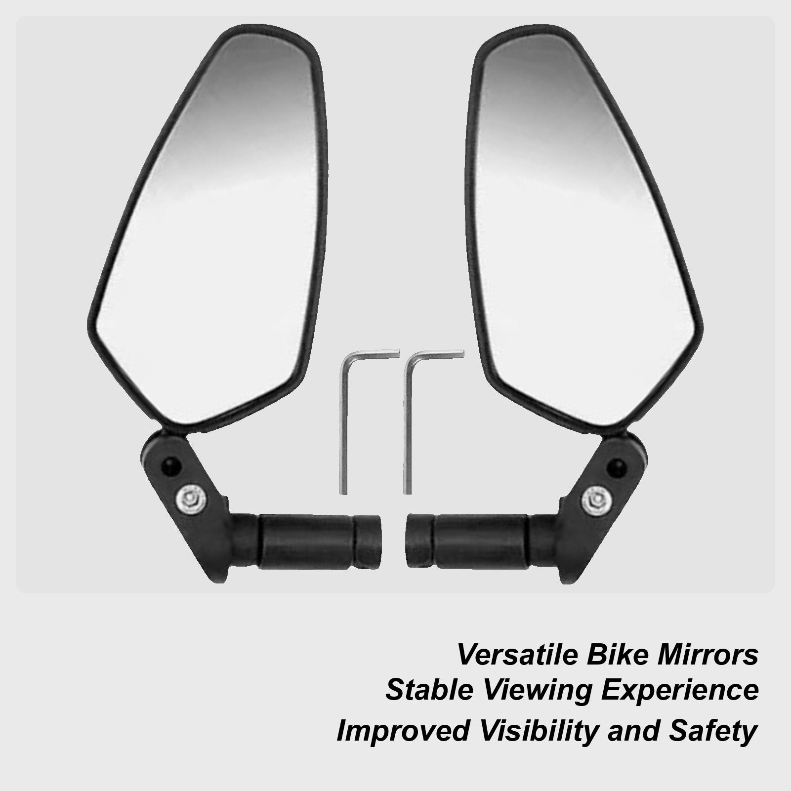 

Bike Mirrors For Handlebars Mountain Road Bike Handlebar Mount Mirrors 1 Pair Anti-Vibration Riding Parts 360-Degree Rotatable чорний