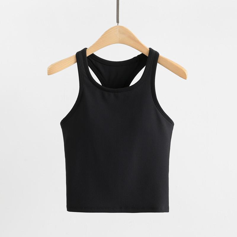 Women's Original Ebb Yoga Vest: I-Shaped Quick-Dry Sportswear with Chest Pad for Running and Fitness