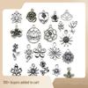 Alloy Flower DIY Jewelry Accessories for Necklace, Bracelet, Key Pendant