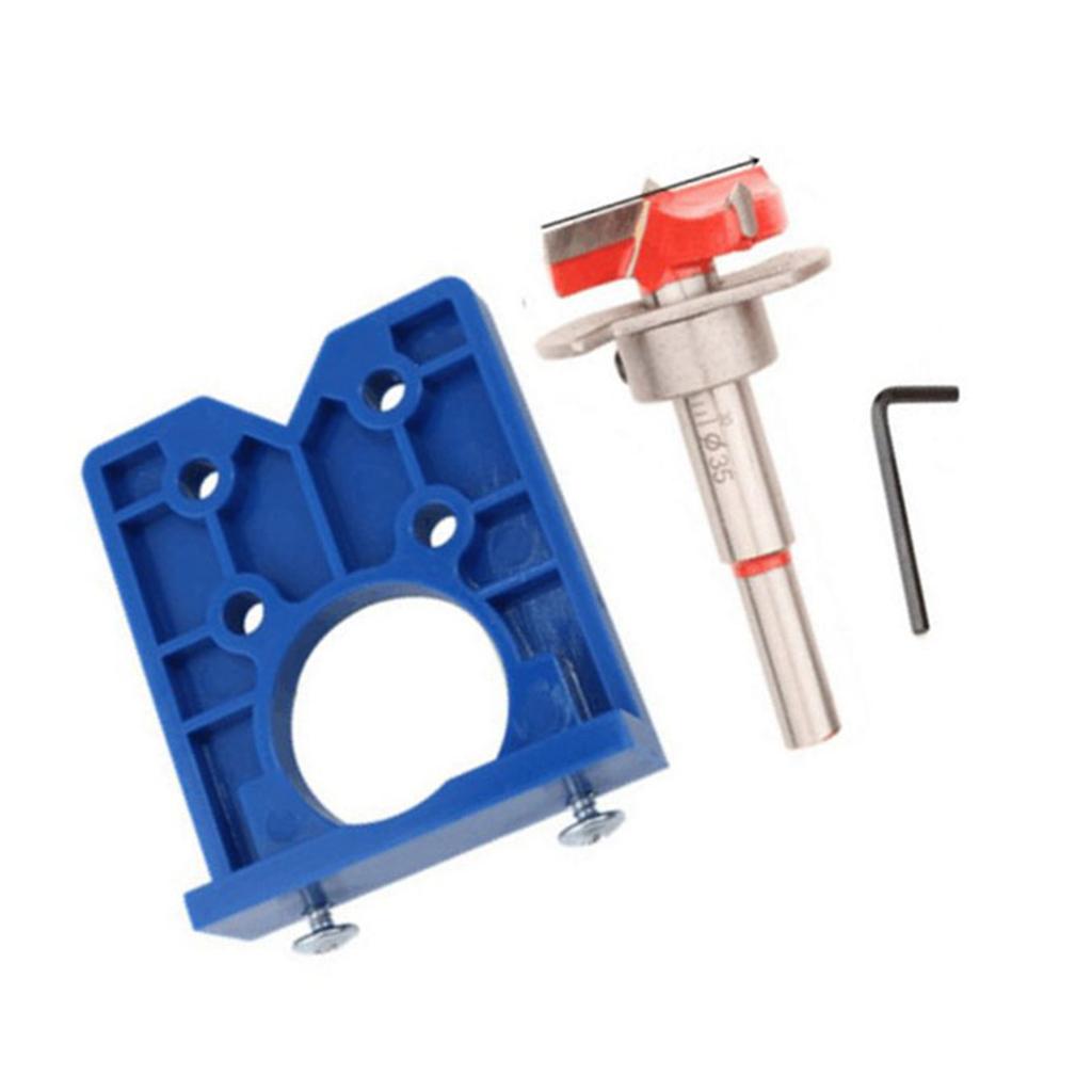 Concealed Hinge Jig Kit 35mm ABS Incisive Alloy Hinge Drilling Hole Router Jig for Furniture