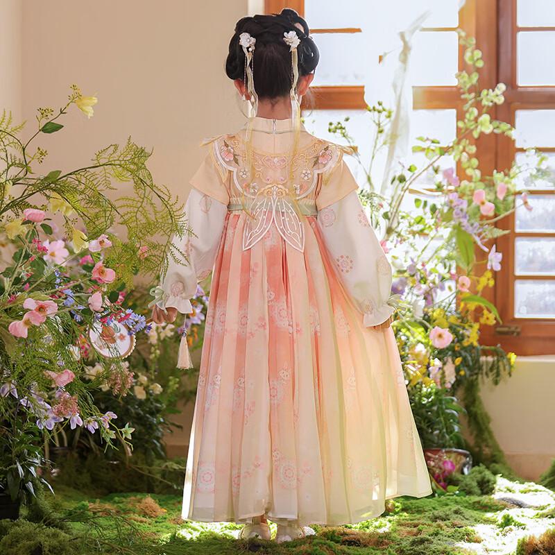 Anneyol Girls' Hanfu Summer Princess Dress
