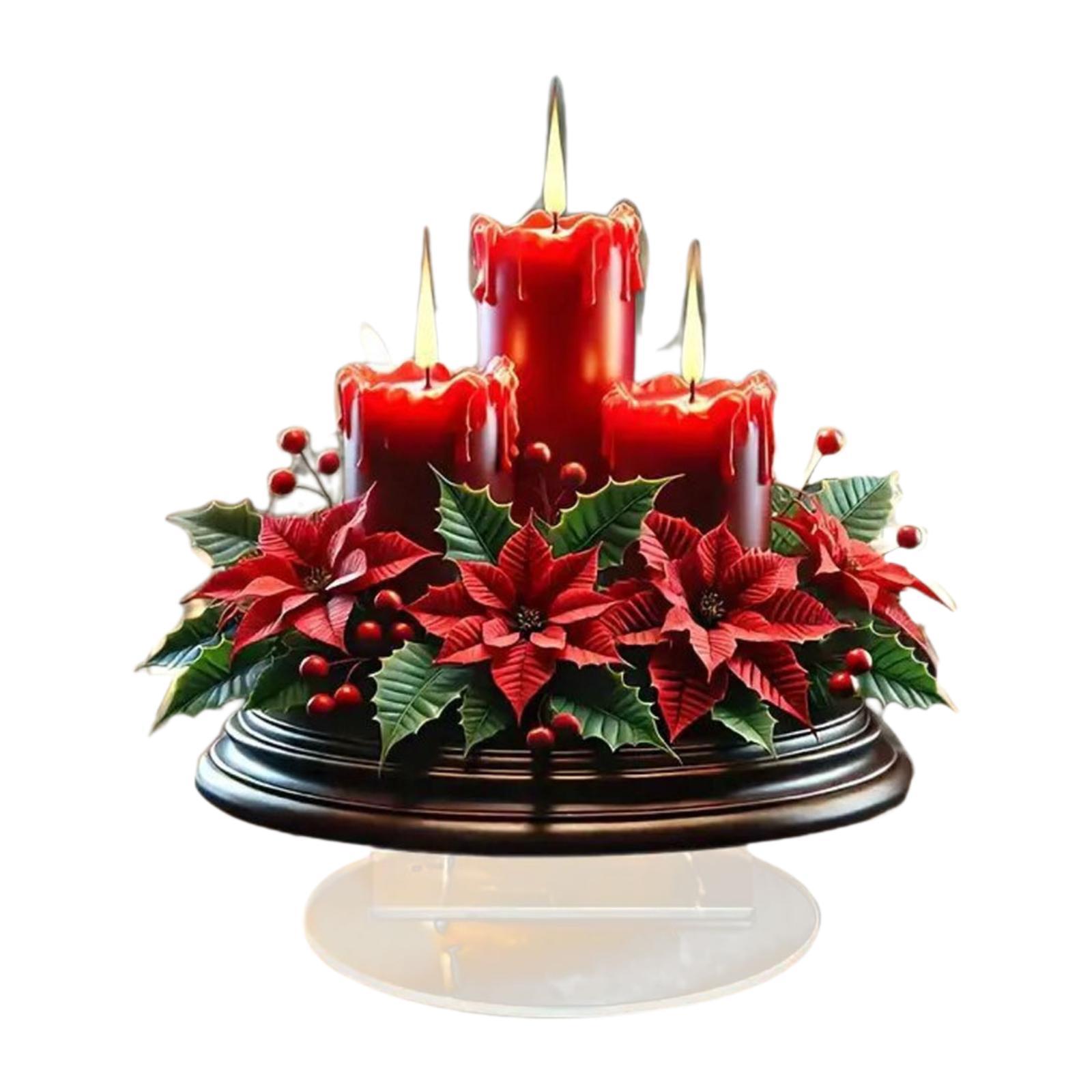 

Freestanding Acrylic 2D Christmas Decoration Plaque Table Ornament Red Desktop Sign for Unique Room Decor and House Decoration красный