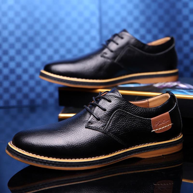 Fashion Simple Oxford Shoes British Casual Business Formal Leather Shoes Leisure Walk Mens Casual Shoes Handmade Comfy Business Footwear