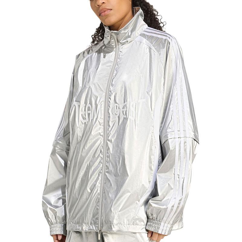 (WMNS) Adidas Adilenium Season 4 Team Geist Oversized Silver Track Top 'Silver Metallic' Women's KE9784