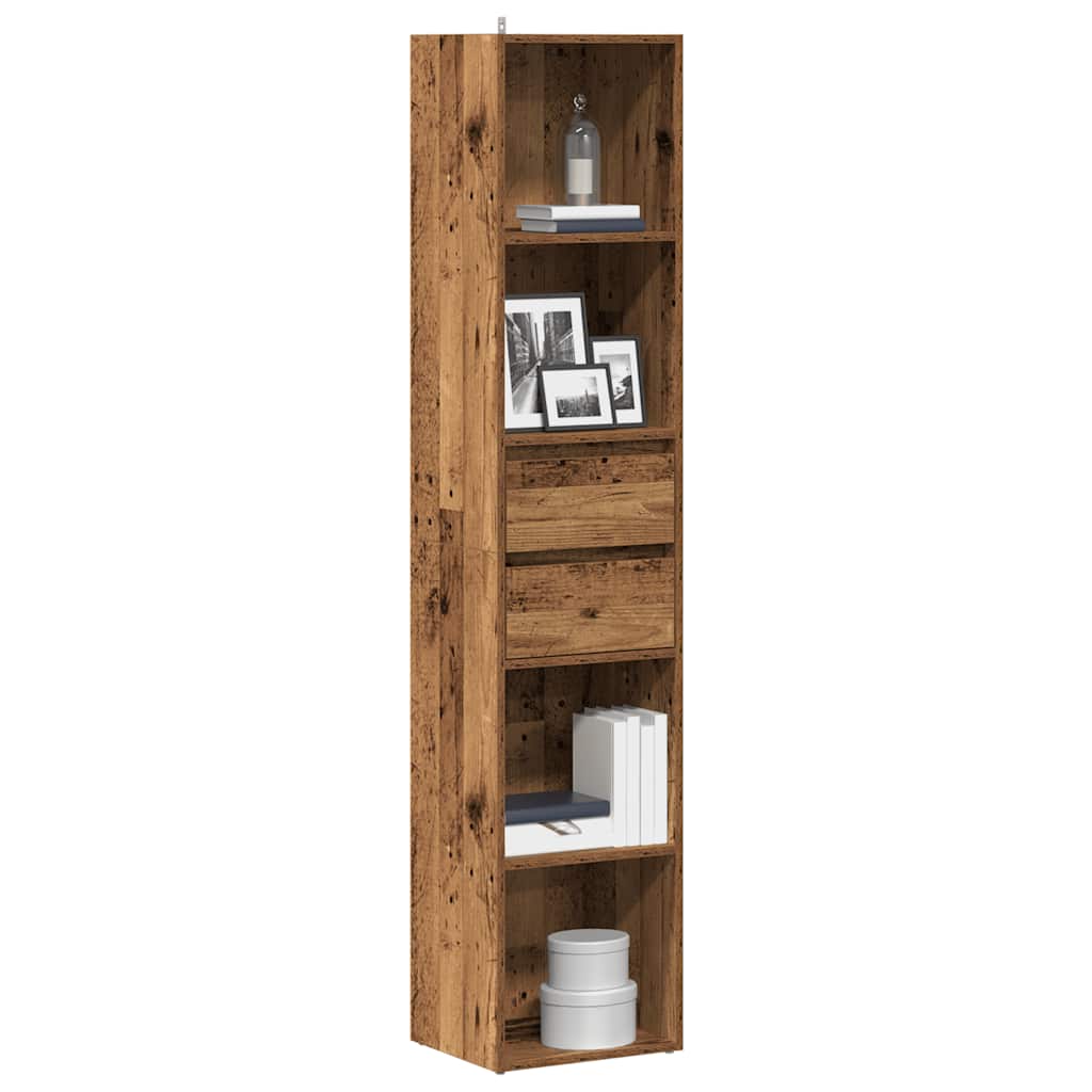 Bookshelf Vintage Wood Look 36 x 30 x 171 cm Engineered Wood