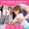 Girl's simulation makeup box toy, safe and washable, 15 piece set, children's beauty and home play