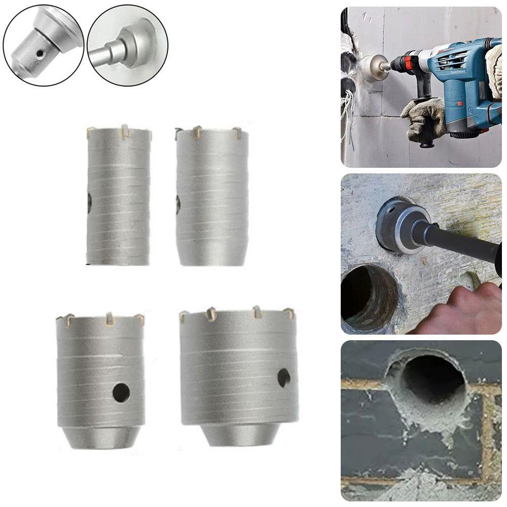 30-68mm Wall Hole Saw with Round Shaft Fast Drilling Hammer Drill Bit Set Concrete Wall Hollow Drill Bit