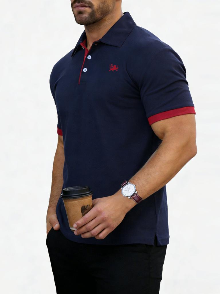 Men's Polo Shirts Short Sleeve - Shirts for Men's Regular-Fit, Casual Athletic Collared T-Shirts Black
