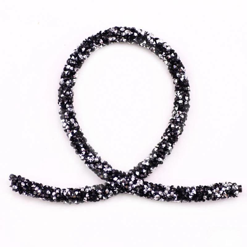 270cm Glitter Rhinestones Sequins Trimmings Soft Tube Cord Rope Strings DIY Garment Shoes Headwear Decoration Accessories