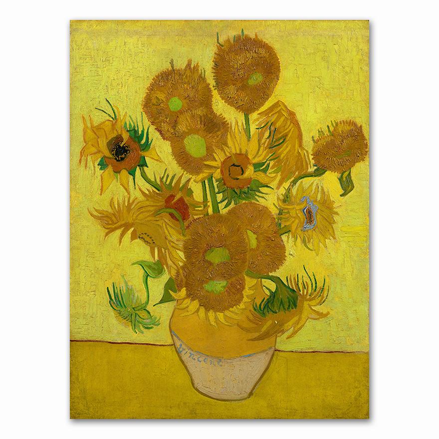 Van Gogh Oil Painting Posters Works Sunflower Apricot Abstract Canvas Art Print Painting Picture Wall Decoration Murals