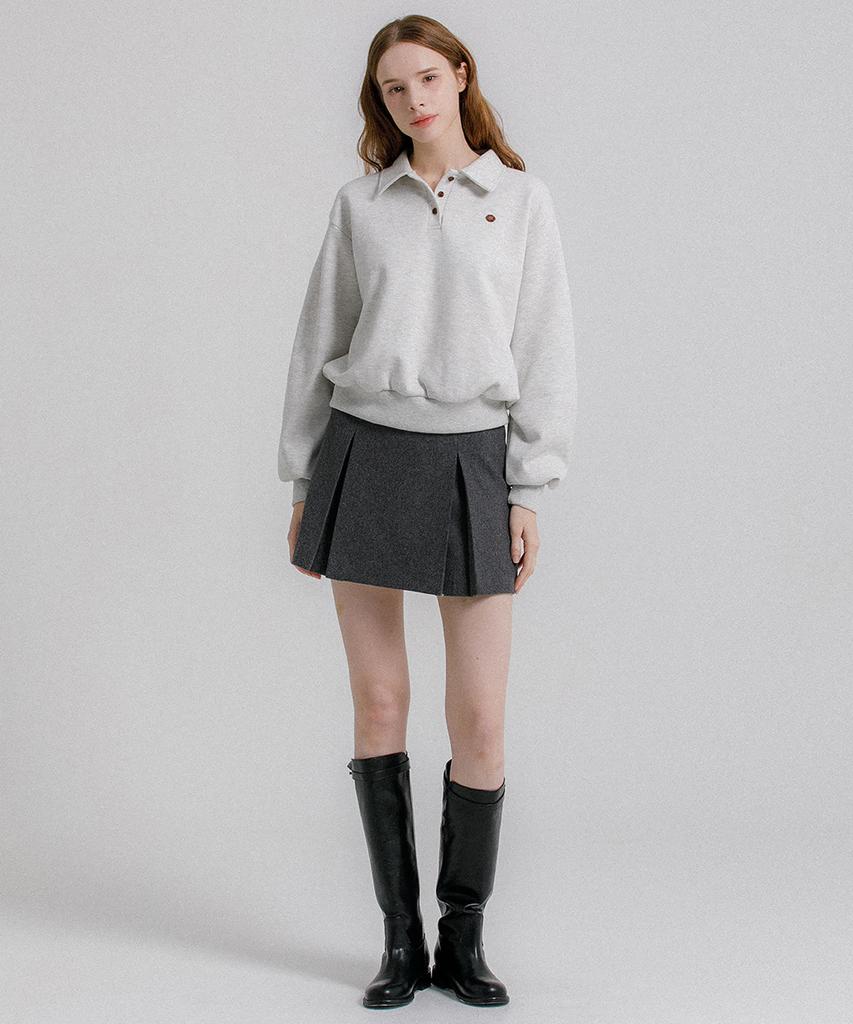 Eilubeu Wool Pleated Mini Skirt Aaqlsk102P