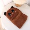 Warmer Woolen Girls Boys With Scarf Winter Fleece Hats Kids Caps Cartoon Panda Hats Kids Bonnet