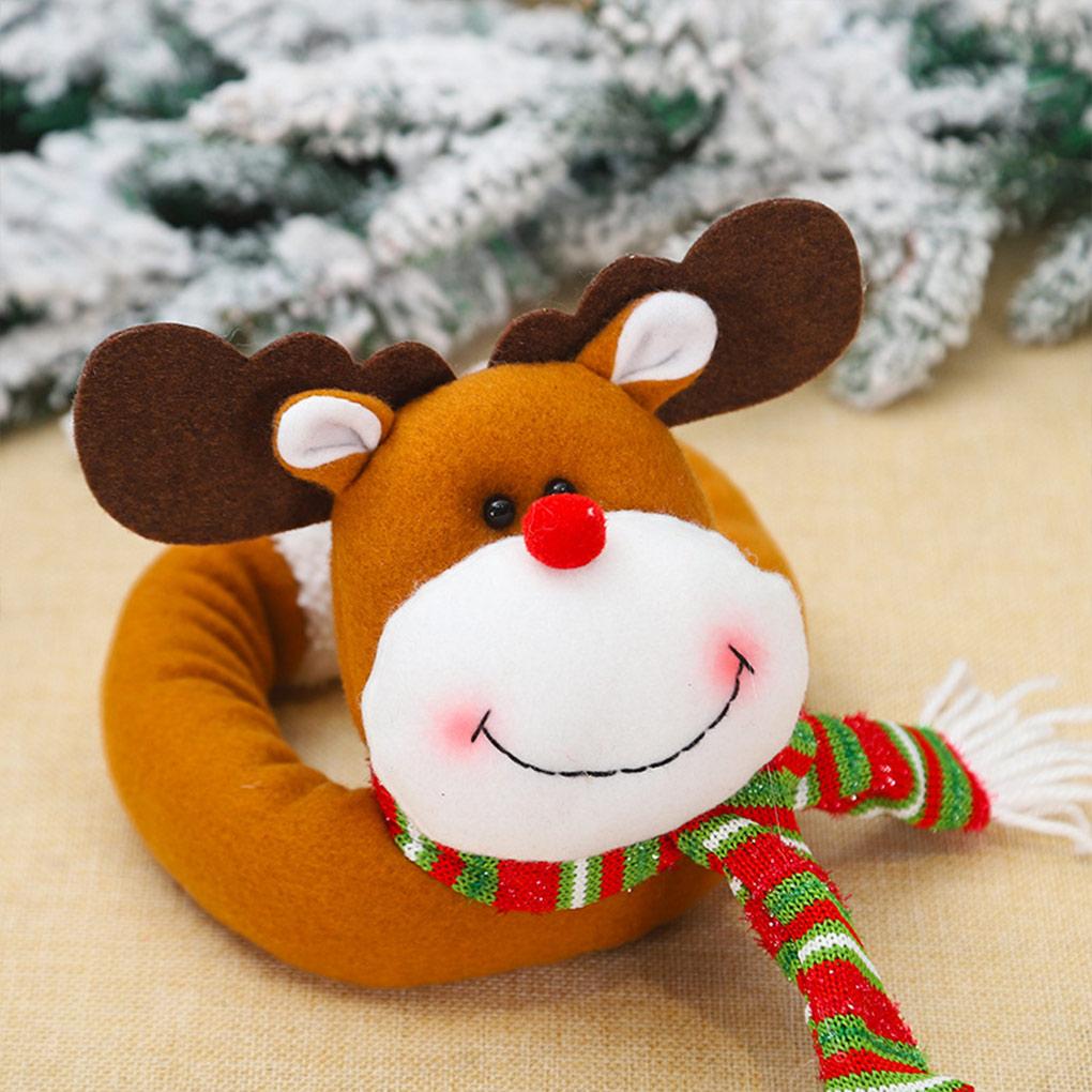 Christmas Curtain Buckle Tieback Cartoon Santa Claus Snowman Blind Cramp Ring Drape Window Decoration Navidad Restaurant