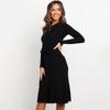 Women's Dress Autumn and Winter Fashion Slim Straps Long-sleeved Dress