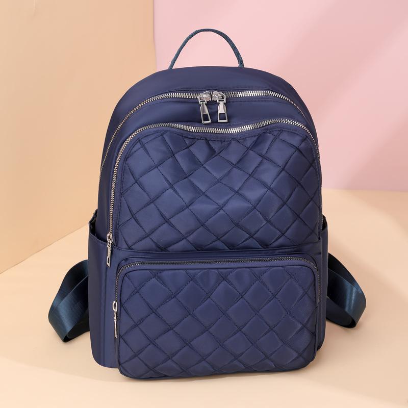 Schoolbag Backpack Fashion Versatile Student Backpack Large Capacity Rhombus Casual Travel Bag Premium Women's Bag