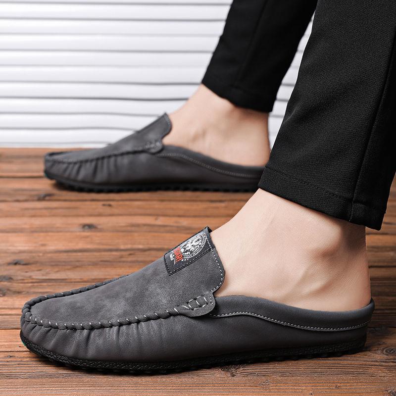 

Кожаная мужская обувь Мужские тапочки Мюли Уличные шлепанцы Плоские полудешевые туфли Ликвидация Низкая цена Тенденция Летняя распродажа Мода 44