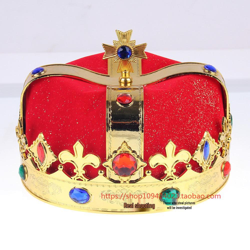 King and Queen Crown Hat for Birthday Party, Festival, Stage Play, or Dance - Suitable for Children and Adults