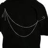 Unisex Clothes Pin Single/Double Layer Chain Polished Large Pin Alloy Pants Shirt Chest Suit Skirt Decoration