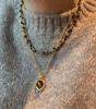 Gold-Plated Tiger Eye Beaded Necklace - Retro Y2K Clavicle Chain, High-End Versatile Jewelry