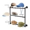 Hat Rack Wall Storage for Closet: Hat Storage Hanger Wall Mount for Baseball - Bedroom Cap Display Organization 3 Layer