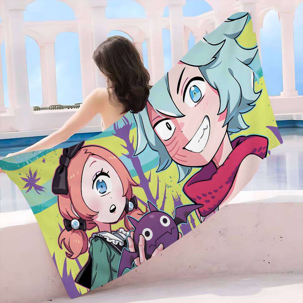 D-Devils Candy Cartoon anime Microfiber Beach Towel Absorbent Quick dry Soft Yoga Swimming Resort Mountain Climbing Towel