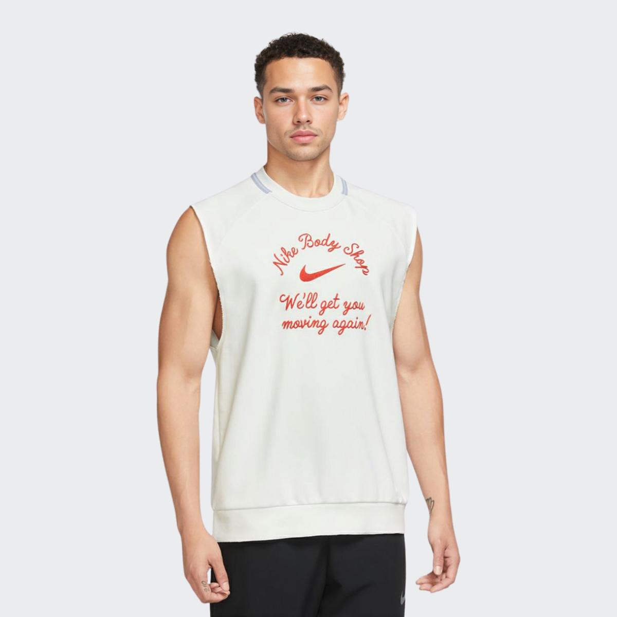 Мужские топы без рукавов с круглым вырезом и логотипом Nike AS M NK DF SL FLC DYE — фото 3