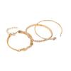 European and American high-end love letter LOVE diamond-encrusted bracelet design jewelry opening bracelet 1 piece set