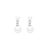 Simple Style Two White Pearl Earings Stud Light Luxury Drop Trend  Ball Earrings for Women Party Wedding Romantic Jewelry