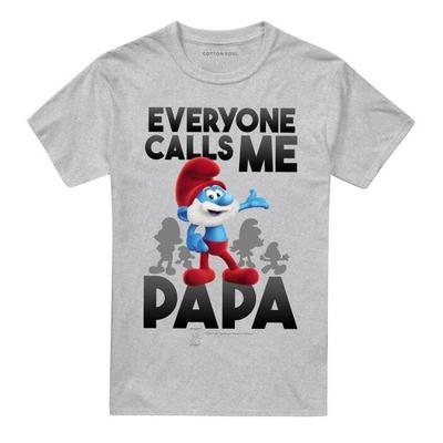 A Camiseta Unissex Adulto Os Smurfs Chame-me Papai Smurf