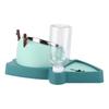 Pet Food Feeder and Automatic Water Dispensers Set with Detachable Stainless Steel Bowl for Small Medium PetsAgate Green