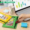 V-Opitos Pencil Pouch for 3 Ring Binder, Bulk 6 Pack 3-Holes Zipper Pencil Pouches In Assorted Colors, Sturdy and Durable Cloth Pencil Case with