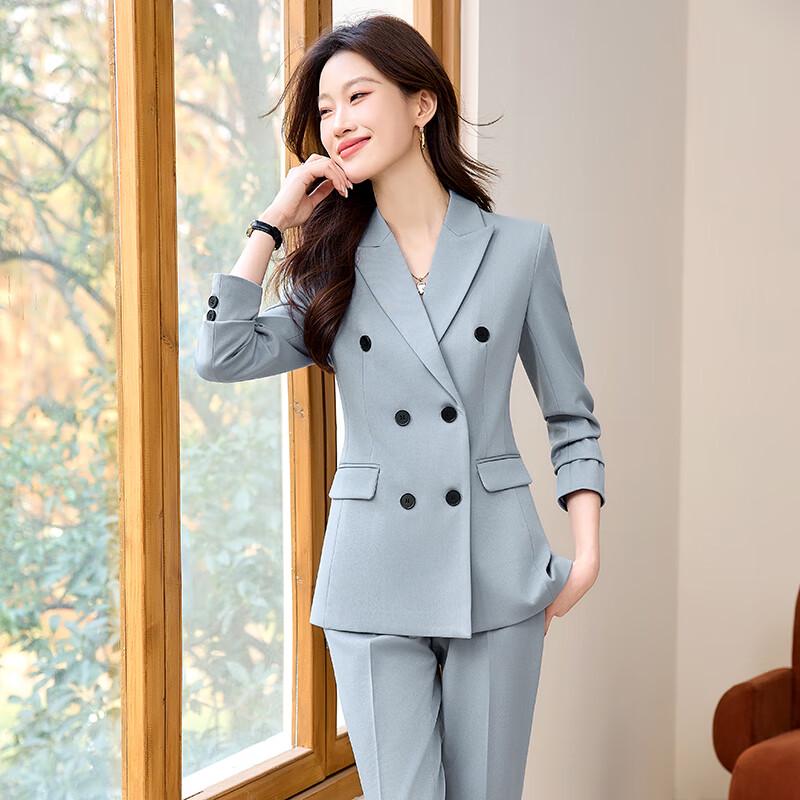 Women's Double-Breasted Professional Suit Set