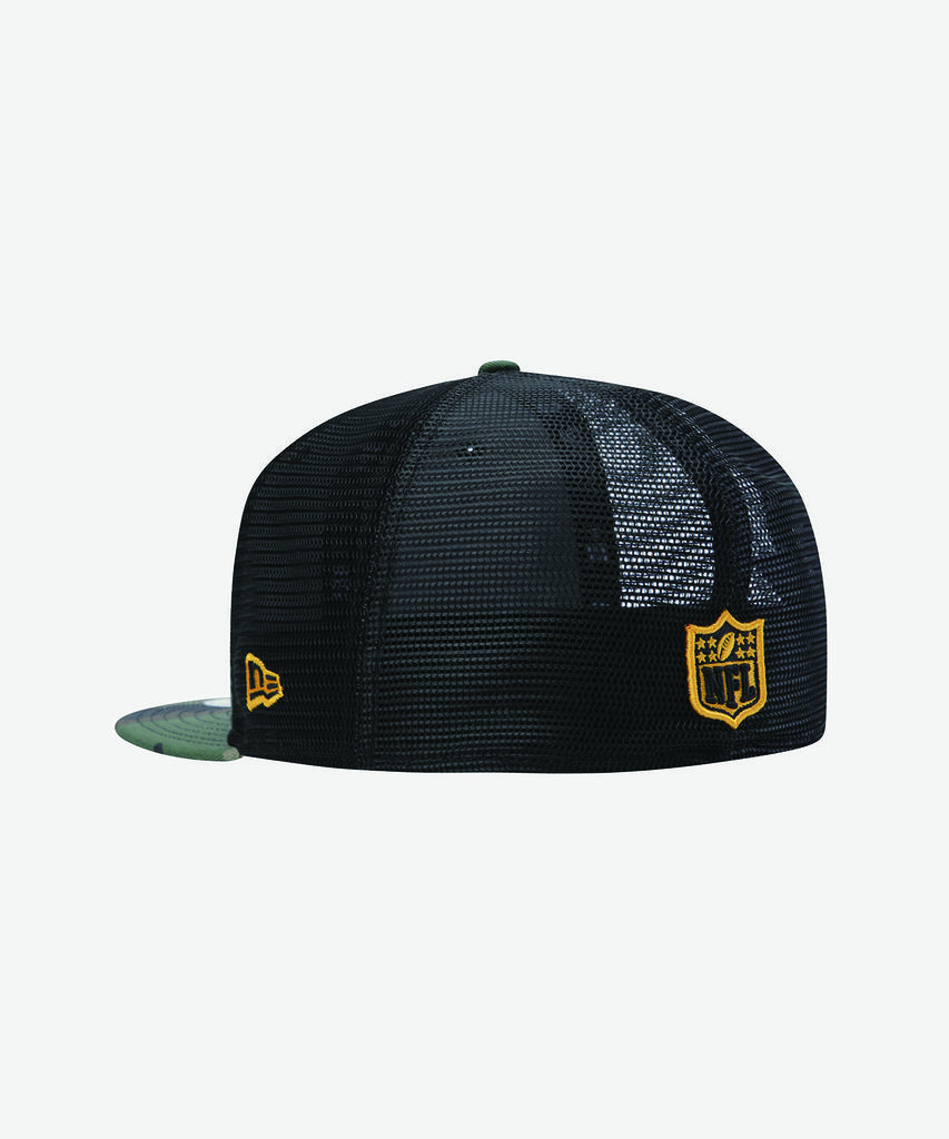 New Era Nfl Green Bay Packers Basic Mesh Fitted Cap Woodland Camo/Black 15131685
