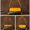Underarm Baotou Layer Leather Countercolor Handbag Retro Simple Baguette Bag Retro Women's Bag