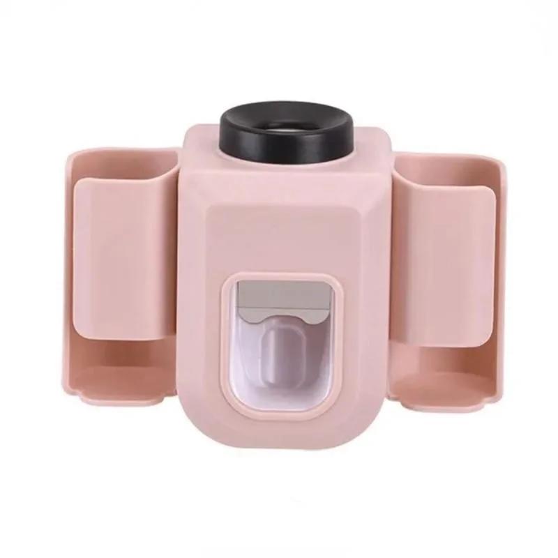 Toothbrush Holder Double Hole Wall Toothbrush Organizer Toothpaste Stand Toothpaste Squeezer Bathroom Accessories Baño Banheiro