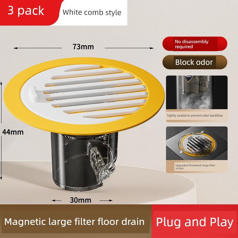 Floor Drain Deodorizer Cover, Universal for Bathrooms, Anti-Odor Device for Drains, Stainless Steel, Prevents Insects, Suitable for Kitchens