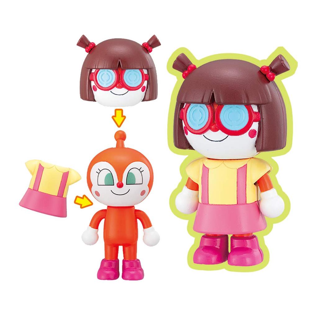Magnetic Transforming Anpanman Toy for Ages 3 and Up, Dress-Up Doll