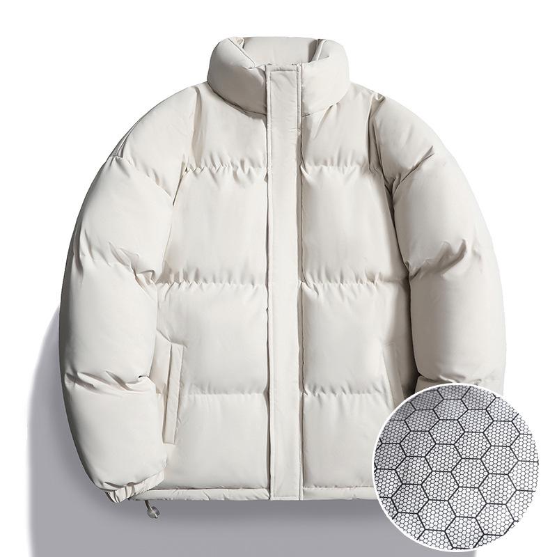 

Men s Winter Cotton Stand Collar Jacket - Brand New Trendy Thick Warm Coat XL абрикосовий