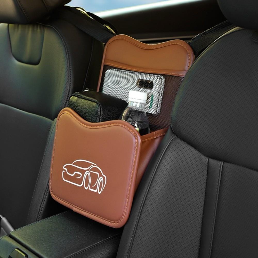 PU Leather Storage Pouch Large Capacity Car Organizer New Car Between Seats Storage Bag  Universal