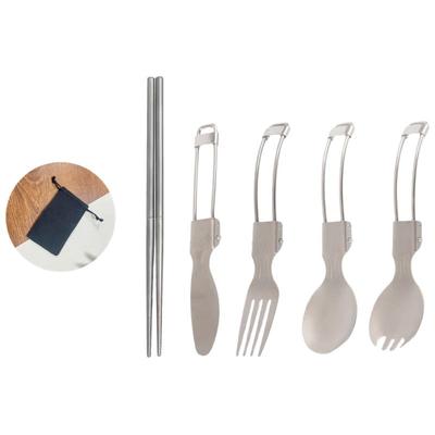 Wutuo Titanium Folding Camping Cutlery Set