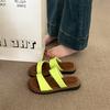 2025 New Fashion Slippers Women's Summer Wear Soft-soled Beach Shoes Step On Shit Feeling One-word Drag Beach Cool Slippers