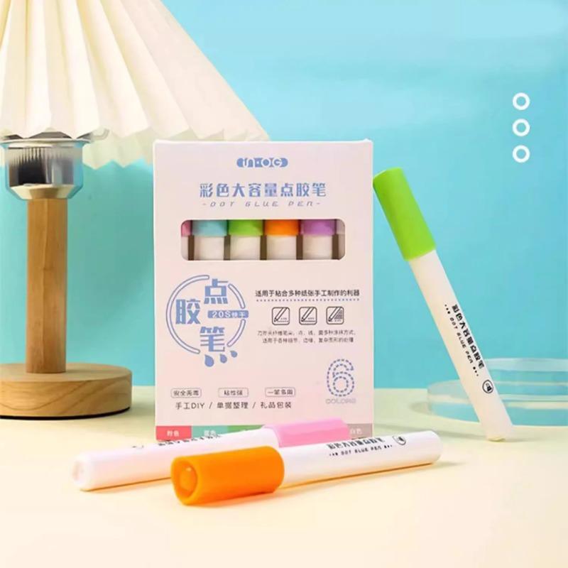 Fast Dry Glue Stick Color Jelly Solid Pen Shape Large Capacity Children Diy Journal Notebook Tool Student Office Cute Stationery