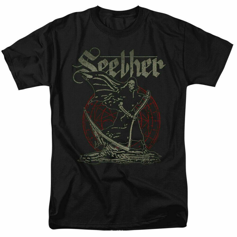 26 Seether Reaper Футболка Лицензированная Рок-н-ролл Музыкальная Группа Короткий Рукав Черная Унисекс Футболка XXXXL