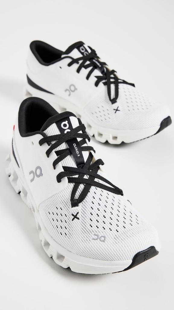 On Cloud X 4 Training Ivory Size cm Shoes, Black, Women's, 22.5