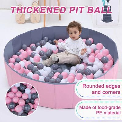 100 Teile/satz 3 Farben Pit Ball Schwarz Weiß Rosa Verdicktes PE Bruchfest BPA Phthalatfrei Sicher Indoor Outdoor Baby Kleinkind Kinder Runden Ozean